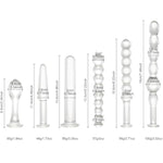 6 Types Set Anal Plug Butt Sex New Top Unique Design Crystal Glass Transparent Calabash Shaped Anal Butt Plugs Stimulation Anus Beads Opening Trainers For Women Men Beginners