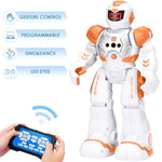 Robots Toy For Kids, Rc Gesture Sensing Toy, Interactive Walking Singing Dancing Robot Birthday Presents For Boys Girls Age 6 7 8 9 Years Old,Orange
