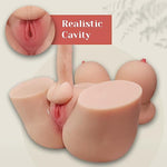 Shemale Sex Doll 38.6 Lbs - Torso Bbw Sex Toy For Men, Women, Couples & Adults With 7 Inch Realistic Dildo, Breasts, Anal & Pussy Holes, Trans Large Size Sex Doll For Sexual Wellness & Pleasure