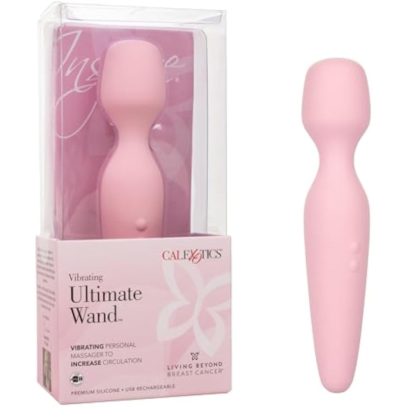 Inspire Vibrating Ultimate Wand - Waterproof Sex Toys For Couples - Rechargeable Body Massager - Adult Multi-Function Vibe – Pink