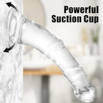 11.81" Large Clear Realistic Dildo Anal Sex Toys For Women Men,2.17" Diameter Fat Fantasy Horse Cock Penis G Spot Stimulator With Suction Cup,Soft Lifelike Jelly Vagina Massager Masturbator For Couple