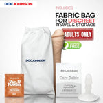 Doc Johnson Signature Series - Jeff Stryker - 10 Inch Realistic ULTRASKYN Dildo with Removable Vac-U-Lock Suction Cup - F-Machine & Harness Compatible - for Adults Only, Vanilla