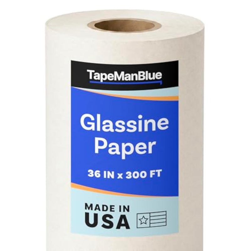 Glassine Paper Roll, 36 Inch x 300 FT, 25 lb Acid-Free Archival Wrapping Paper