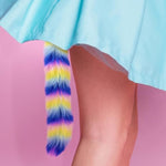 Anal Plug Mixed-Color Fox Tail 15.74-Inch-Long Sexual Anus Tail Black Butt Plug Cosplay Game Sex Toy For Women Men