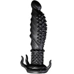 Black Silicone Anal Plug with Powerful Suction Cup and GSpot Stimulation for Unisex Use - Soft Monster Dildo