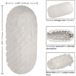 Boundless Reversible Nubby Stroker – Textured Male Pleasure Sleeve With Case– Sex Toys For Men – Clear