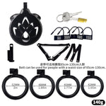 Inverted Chastity Cage Sissy Cock Cage For Men'S Penis Exercise Flat Chastity Cage With 4 Different Size Rings And 2 Keys Sex Toys Penis Cage Used To Restrain A Man'S Penis (Black+Belt)