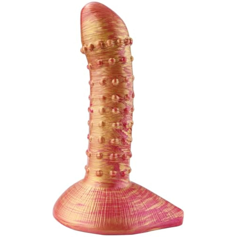 Realistic Huge Silicone Dildo For Women? Big Dildo With Strong -Suction Cup?Adullt Toys For Women Pleasure Dildo ?Dildo For Men (C-Beaded Red Gold)
