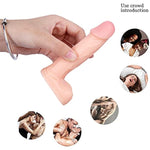 Silicone Realistic Mini Dildo, Beginner Anal Plug, 4.5 Inch Lifelike Realistic Dildo Mini Penis Sex Toy for Women Men Vaginal G-spot and Anal Play