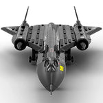 Military Series Sr-71 Reconnaissance Aircraft Jet Blackbird Air Force Building Block Set (183 Pieces) -Building And Military Toys Gifts For Kid And Adult