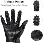 Massage Gloves Female Sex Toys For Couples - Finger Lesbian Fisting Dildo Bdsm Toys - Infatuation Magic Hand Anal Plug - G-Spot Vagina Stimulator Thrusting Orgasm Tease (Black)