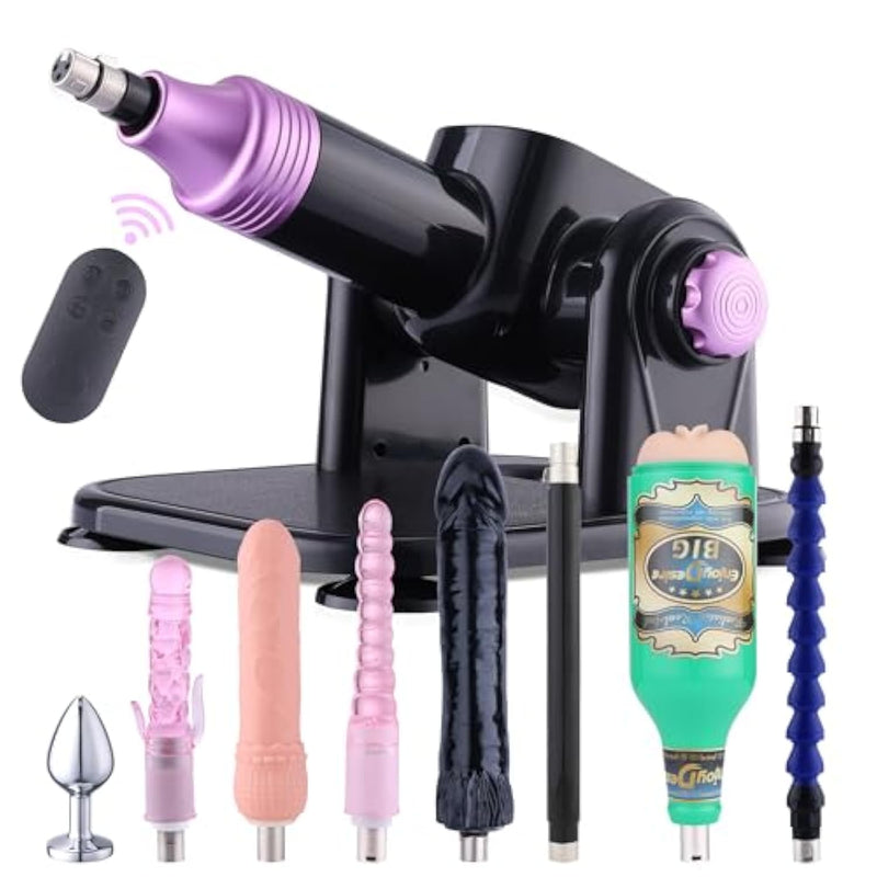 Sex Machine Fuck Machine For Women,Dildo Machine With Powerful Suction Cups,Love Machine Thrusting Machine With 3Xlr Connector New Tank Sex Machine With 8 Attachments Sex Toys