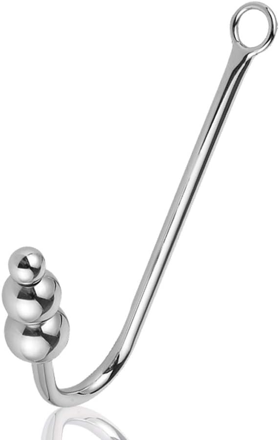 Stainless Steel Anal Hook - 3 Balls Butt Plug, Fetish Bondage Hook, Anal Sex Toy for Lovers