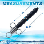 Silicone Beaded Lubricant Launcher, One Hand Use, Smooth Tube for Easy Inserting, Syringe, Toy Friendly, Cap Included to Prevent Leakage, 8.5 Inches, Unscented, Black, 1 Count