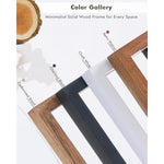 2 Pack 18 x 24 Floating Picture Frames, Solid Wood Double Plexiglass Wall Frames