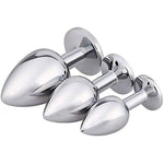 Cute Pink Metal Butt Plug Adult Toy - Choose Your Size or Set of 3