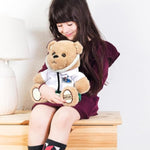 Professional Dr. Bear Stuffed Animal Toy With Detachable Doctor Suit Uniform, White Coat, Stethoscope And Mask, Medical Plush Toy Bear Gifts For Kids Boys Girls, 10''