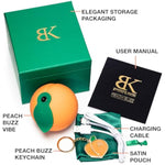 Bedroom Peach Buzz - Vibrating Body Massager | Special Anniversary Edition Vibrator By Burruss | Rechargeable Massagers For Female With 10 Pulsation Settings