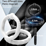 Silicone Penis Rings Set, 2 Sizes Cock Rings For Men Sex Toy, Safe Adult Sex Toys & Games