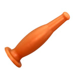 Liqiud Silicone Butt Plug, Ultra Soft Anal Plug Beer Bottle Shape P-Spot Stimulation Anus Dilator For Men Women (M)