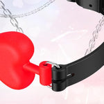 Bondage Dog Bones Gag, Silicone Mouth Pet Bone Bite Ball Gag Bdsm Restraint Slave Sex Toys Game For Lover & Couple (Red)