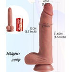 8.5 Inch Realistic Dildo With Suction Cup Base For Hands-Free Play,Lifelike G-Spot Dildo With Movable Foreskin For Vagina Anus Intercourse Adult Sex Toy For Women,Compatible With Strap-On Harness