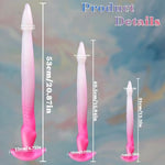 Extra-Length Gradient Silicone Octopus Tentacle Dildo with Anchor Base and Textured Bumps for G-Spot and Prostate Massager