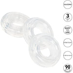 Set Of 3 Silicone Stacker Rings - Clear