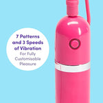 Bedtime Double Bullet Vibrator - Wired Remote Controlled Bullet Vibrator For Women - Mini Bullet Massager With 7 Vibration Patterns & 3 Speeds - Pink