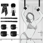 Spreader Bar Sex Toys With Wrist Ankle Neck Collar Restraint Kits Adjustable Ankle Cuffs Neck Collar Blindfold Tickler Bondage Gear Accessories Bondage Set Bdsm For Adult Couple