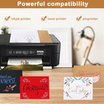 100 Packs White Single Panel Blank Cards and Envelopes 5 x 7