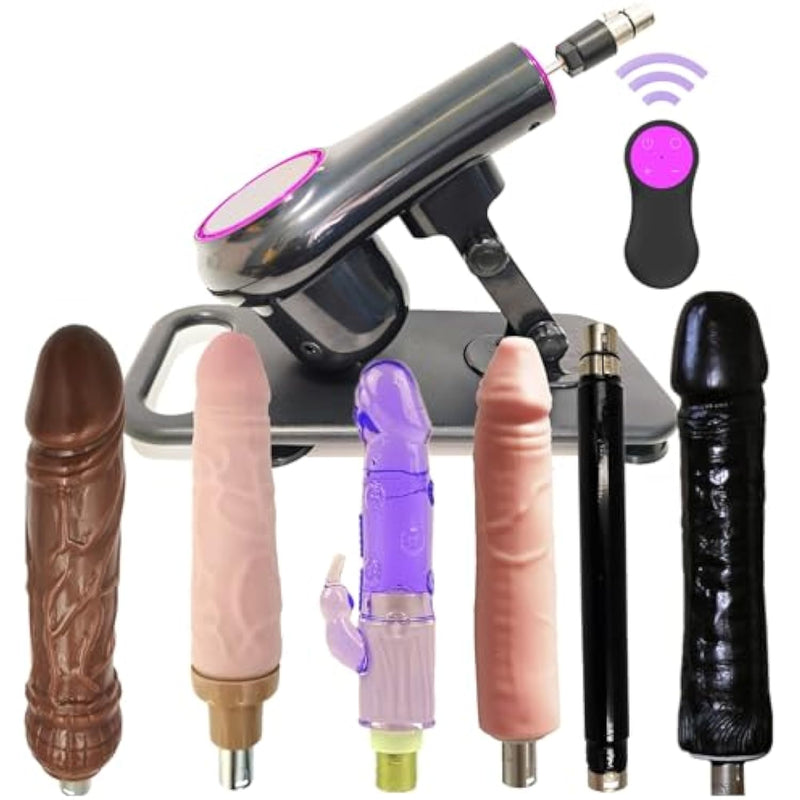 Sex Machine Automatic Masturbation Sex Toys For Couples And Solo Play, Remote Control Automatic Thrusting Machine, 3Xlr Connector Dildos Machine Sex Thruster For Adults Hands-Free Play