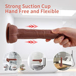 8.7" Realistic Dildo With Strong Suction Cup - Double-Layer Silicone Sex Toy & Anal Dildo, Harness Strap-On Compatible Adult Toys, Dildos & Sex Toys For Women (Red)