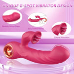 3 In 1 Sex Toys Rabbit Vibrators Dildo - Adult Toys Clitoris G Spot Vibrator With 10 Wiggling & Vibrating & Licking Modes, Adult Sex Toys For Women And Couples Female Vibrator Clitoral Stimulator