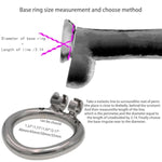 Flat Metal Male Chastity Cock Cage Steel Stainless Virginity Lock Belt With Negative Extreme Catheter Bdsm Cage Adult Game Sex Toy Chs158-50Mm-Duan