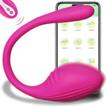 App & Remote Control G-Spot Vibrator Panty Egg Vibrators Dildo Anal Sex Toys With 10 Vibration Modes,Long Distance Wearable Waterproof Massager Vagina Stimulator For Women And Couple (Rose)