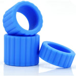 Penis Ring For Men - Ball Stretcher Glans Ring Blue Silicone Stretchy Cock Ring For Harder Longer Stronger Erections - Erection Enhancing Sex Toy - 3 Lengths
