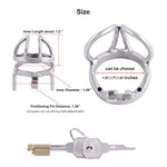 Male Chastity Device 304 Steel Stainless Comfortable Ergonomic Design Closed Ring Cock Cage Men Adult Sex Toys A540 (1.57 Inch / 40Mm)