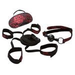 Calexotics Bed Restraint Kit – Luxury Bondage Wrist & Ankle Restraints With Breathable Ball Gag & Eye Mask – Bdsm Toys For Couples – Black