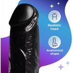 Dildo 8.3 Inch Realistic Silicone Dildo Adult Sex Toys For Women Body-Safe Material Curved Shaft And Balls Lifelike Flexible Men Penis (Black)