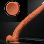 Long Dildo Realistic Sex Toys for Women - Liquid Silicone Lifelike Dildo with Strong Suction Cup, Soft Anal Dildos for G Spot and Vaginal Stimulation, Long Butt Plug Adult Sex Toys & Games (L)