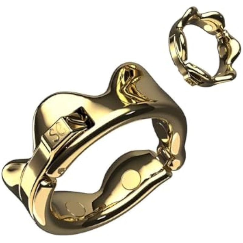 Metal Penis Ring Stainless Steel Cock Ring Adjustable Size Testicle Rings For Lasting Erections Cock Sexual Stimulation Device Male Sex Toys Cockring Cook Rings For Men Erection Sex Function (S)