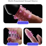 Men'S Cock Ring Penis Sleeve Set For Male Delay Ejaculation Sexual Pleasure Enhance For Couples Adult Sex Toys Reusable Penis Rings With Pellets For Vagina Stimulation Extend Sexual Play