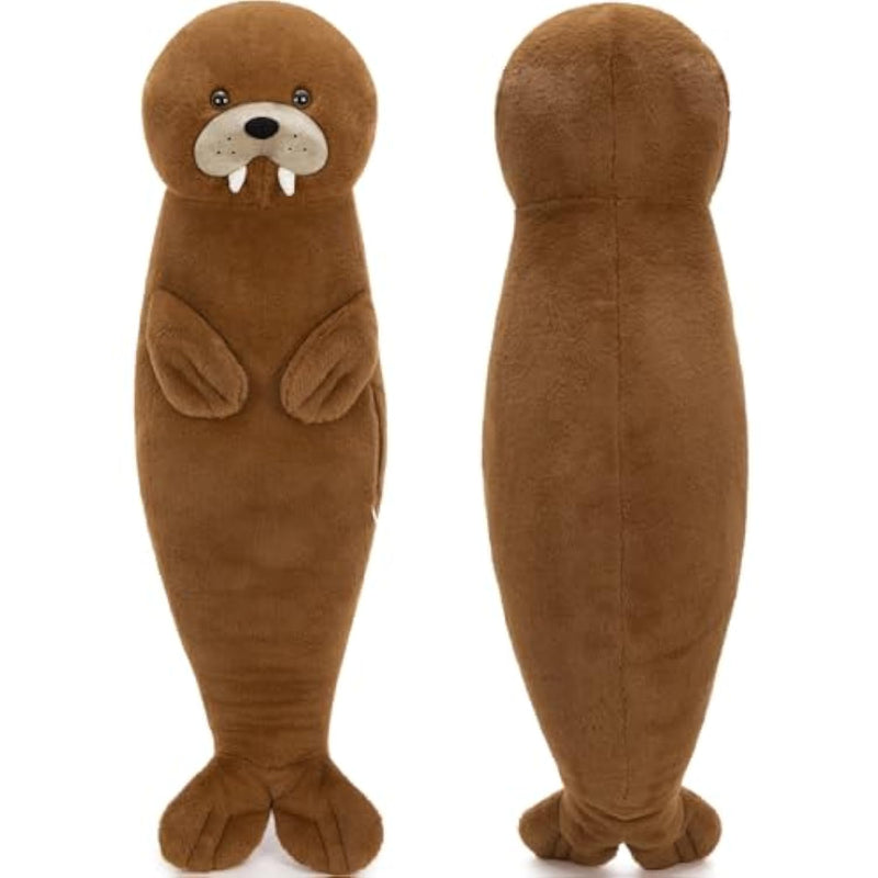Giant Walrus Plush Pillow 39.3", Soft Stuffed Animal Body Pillow Kawaii Hugging Plush Toy For Kids, Teens & Adults, Cute Sea Animal Gift For Sleeping, Cuddling & Home Decor