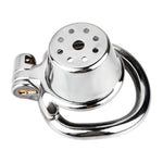 Hollow Shower Chastity Cage Sex Toy With Concealed Lock Design And 2 Keys, Stainless Steel Flat Chastity Device For Male Penis Sm Slave Bondage, Smooth And Durable (45Mm)