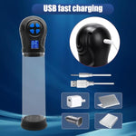 Electric Penis Enlarge Vacuum Pump,Automatic Male Masturbator,6 Suction Modes,1 Penis Pump,1 Vagina Sleeve,3 Penis Ring,3 Silicone Sleeves Of Different Sizes,Usb Rechargeable