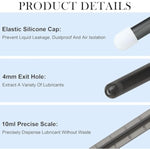 [2Pack+Storage Bag] Lube Applicator Syringe With 10Ml Precise Scales, 6.5" Anal Lube Shooter With Air-Proof Silicone Cap Reusable Lubricant Tube Applicator For Women, Men & Couples, Black Red