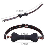 Dog Bone Mouth Gag Black Pet Bone Bite Ball Gag Bondage Silicone Restraint Slave Sm Game For Lover Couple