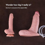 9.1" Squirting Silicone Dildo, 7.55" Insertable Realistic Penis With Kliclok System, Hands-Free Play Soft Sex Toy - L Size Banzol, Amazing Series