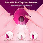 Sucking Vibrator for Women Small Sex Toy Female Suction Stimulating Nipple & Clitoral Adult Toys Sex Toys and Couples Portable, Discreet Female Stimulator with10 Vibration Modes Silent